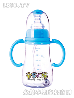 皇星e族有柄小圓弧自動奶瓶