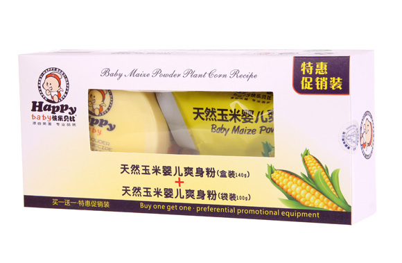 快樂(lè)貝比天然玉米嬰兒爽身粉