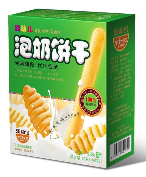 湯和寶泡奶餅干水果小米味