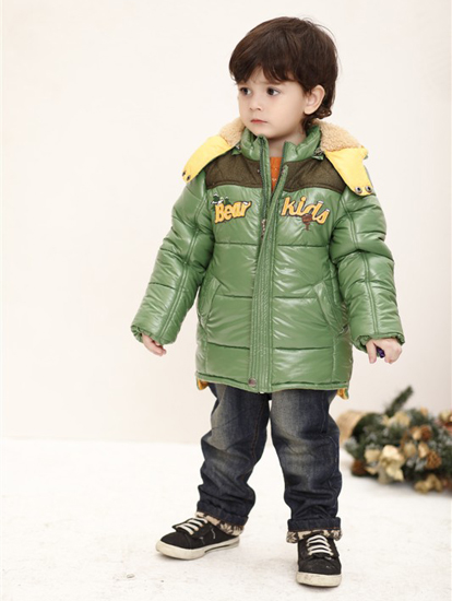 小熊B琪小童冬季綠色外套