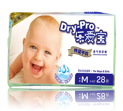 樂(lè)愛(ài)寶透氣紙尿褲M28片