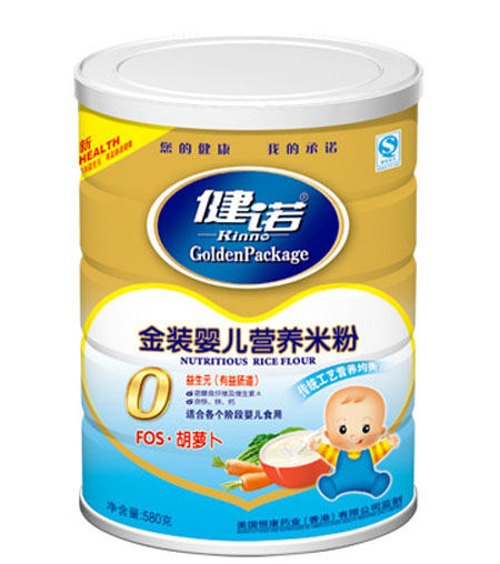 健諾FOS胡蘿卜嬰兒營養(yǎng)米粉(粉狀)0段聽裝