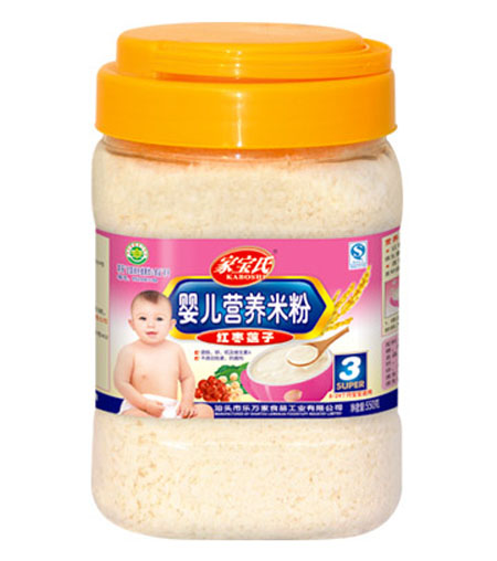 家寶氏紅棗蓮子嬰兒營養(yǎng)米粉3段桶裝