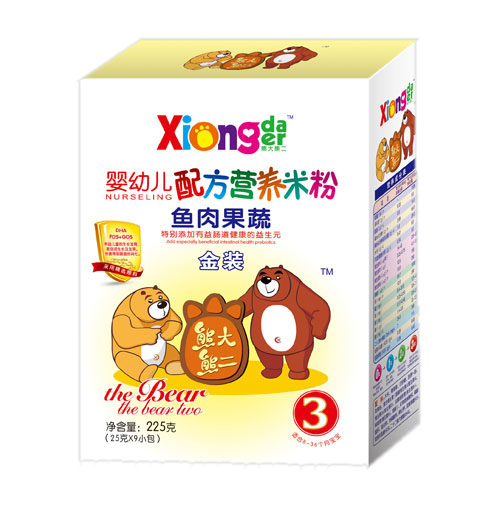 熊大熊二魚(yú)肉果蔬嬰幼兒營(yíng)養(yǎng)米粉