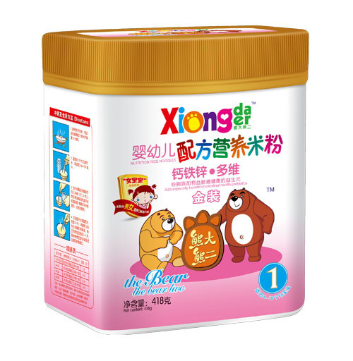 熊大熊二鈣鐵鋅多維嬰幼兒營(yíng)養(yǎng)米粉