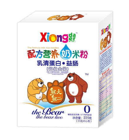 熊大熊二乳清蛋白益腸配方營(yíng)養(yǎng)奶米粉