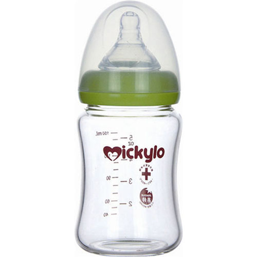 米奇樂晶鉆玻璃寬口奶瓶150ml