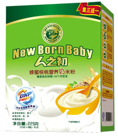 人之初蜂蜜核桃奶嬰幼米粉盒裝