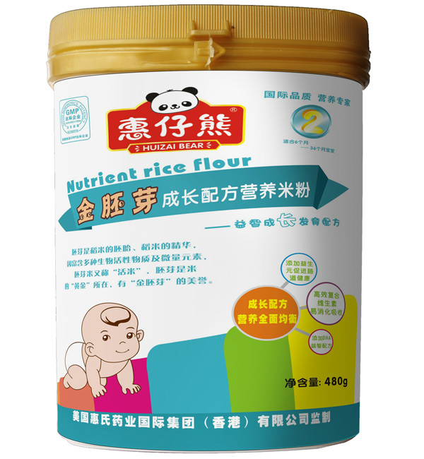 惠仔熊2段益智成長(zhǎng)配方米粉480克