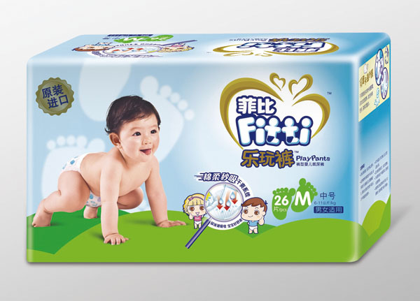 菲比棉柔秒吸樂玩褲M26片