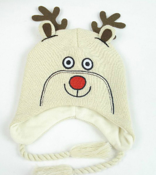 幼之戀小絨熊幼兒帽米白