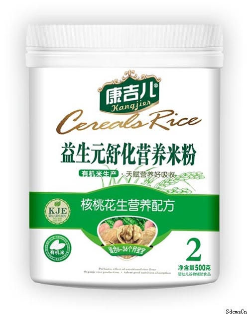康吉兒益生元舒化核桃花生營(yíng)養(yǎng)米粉二段