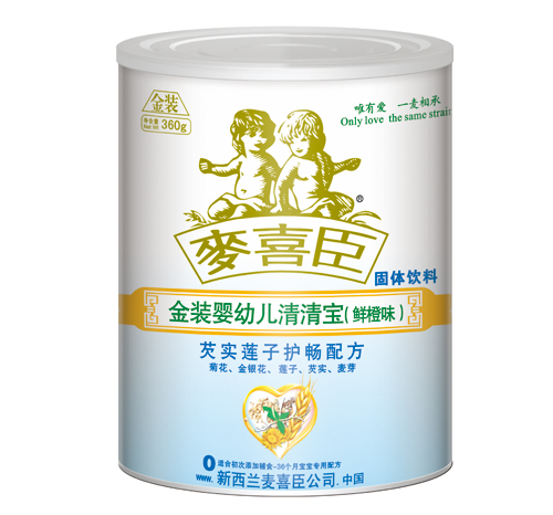 麥喜臣金裝嬰幼兒清清寶鮮橙味(聽(tīng)裝)