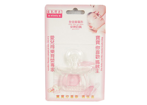 愛兒得樂扁形全硅膠安撫奶嘴