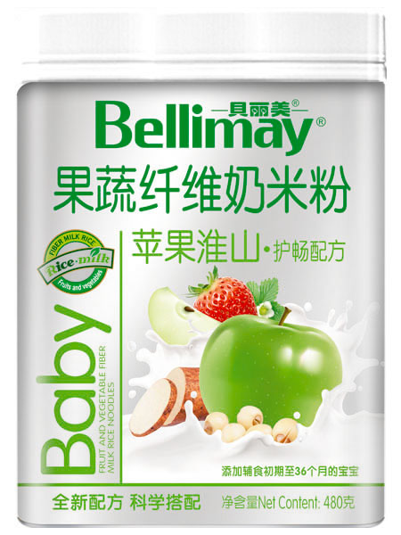 貝麗美蘋果淮山果蔬纖維奶米粉