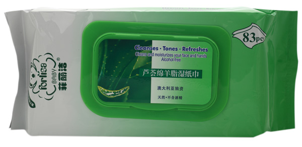 菲麗潔寶寶蘆薈綿陽(yáng)脂濕紙巾