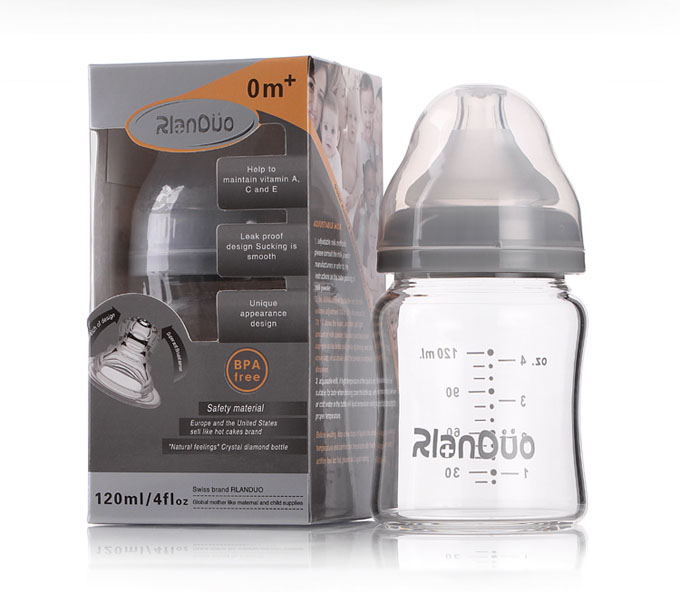 阿爾蘭哆AD303寬口徑玻璃奶瓶