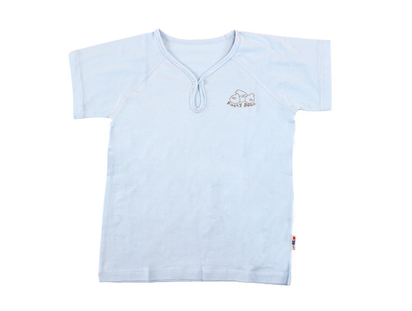 肥仔豆短袖前中半開(kāi)上衣