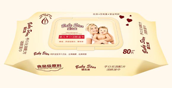嬰之?huà)墒挚跓o(wú)淚配方潔膚濕巾(80片)