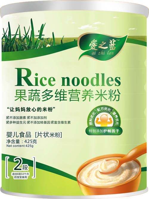 愛之藍果蔬多維營養(yǎng)米粉2段