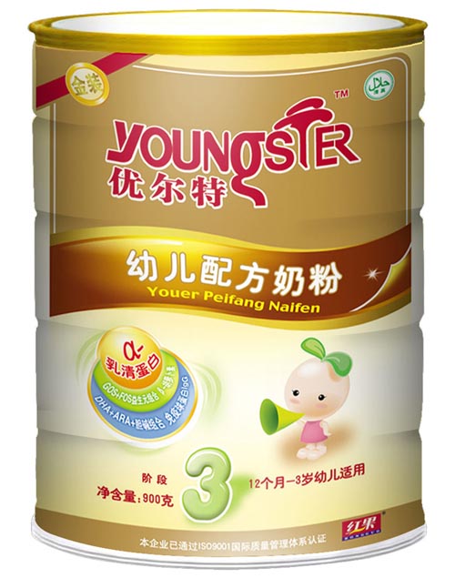 紅果優(yōu)爾特金裝幼兒配方奶粉3段聽(tīng)裝