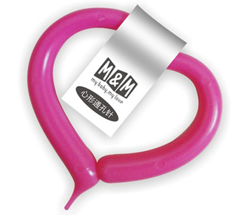 M&M奶嘴專用心形通孔針