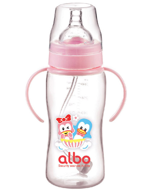 愛樂(lè)寶PP自動(dòng)奶瓶300ml粉色