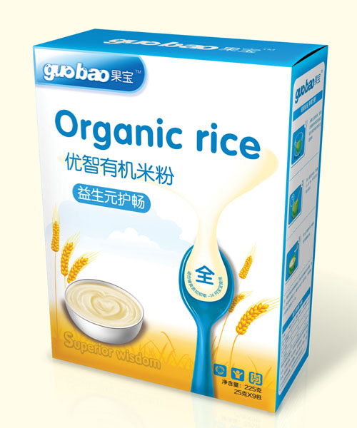 果寶益生元護(hù)腸優(yōu)智有機(jī)米粉盒