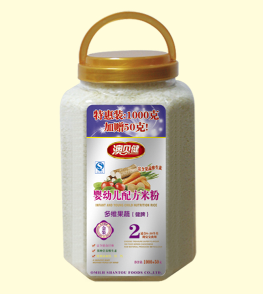 澳貝健多維果蔬健脾米粉2段