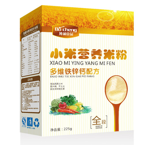 博誠多維鐵鋅鈣配方小米營養(yǎng)米粉全段