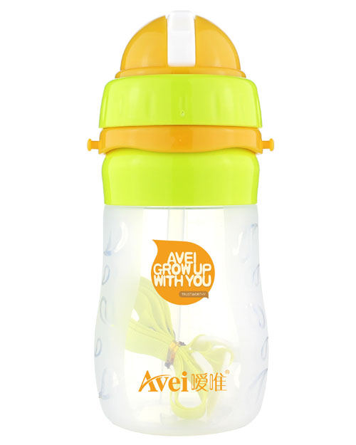 噯唯吸管式硅膠水壺綠色