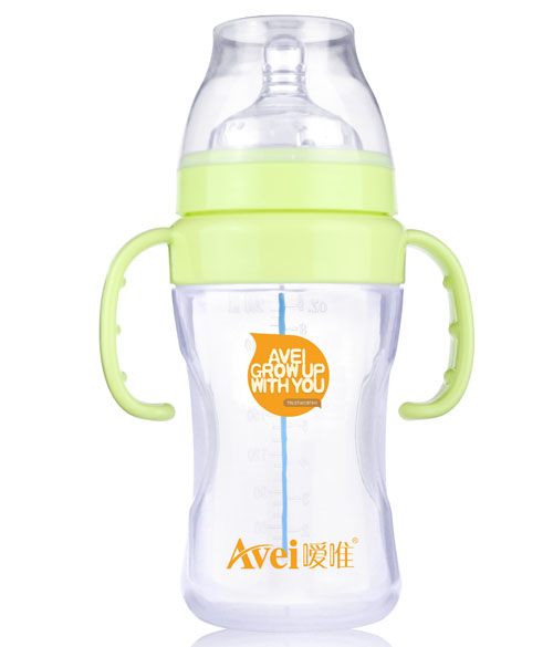 噯唯特寬口徑帶柄自動感溫硅膠奶瓶(260ml)