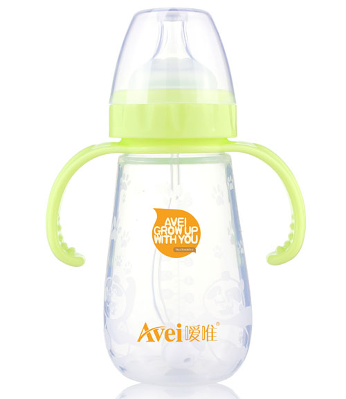 噯唯寬口徑帶柄自動(dòng)硅膠奶瓶(240ml)