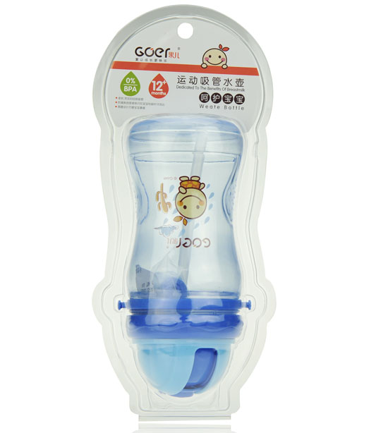 果兒運動吸管水壺藍(lán)色