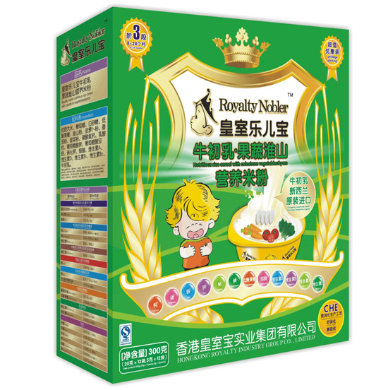 皇室樂(lè)兒寶牛初乳果蔬淮山營(yíng)養(yǎng)米粉300克