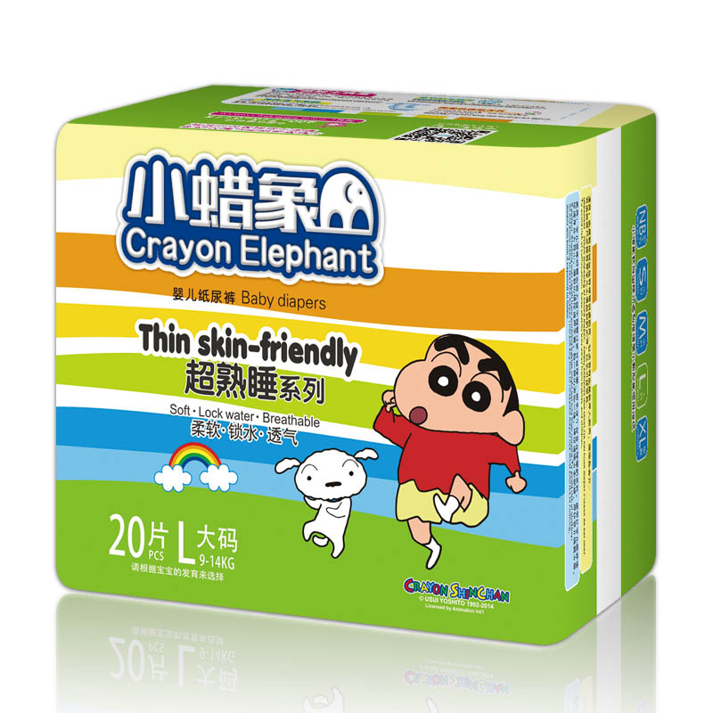 小蠟象超熟睡系列嬰兒紙尿褲L碼20片