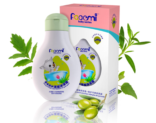 花成美草本倍護(hù)洗髮沐浴露盒子