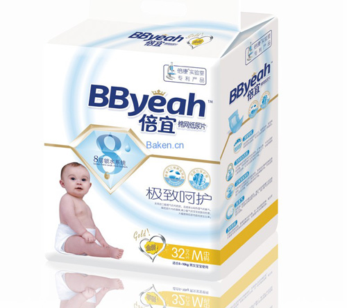 倍宜棉網(wǎng)極致呵護紙尿片M碼