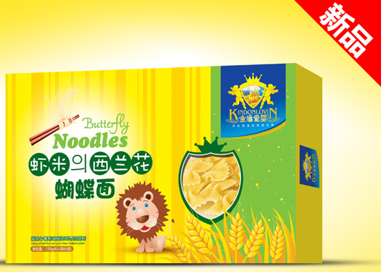 金盾愛嬰蝦米西蘭花蝴蝶面盒裝