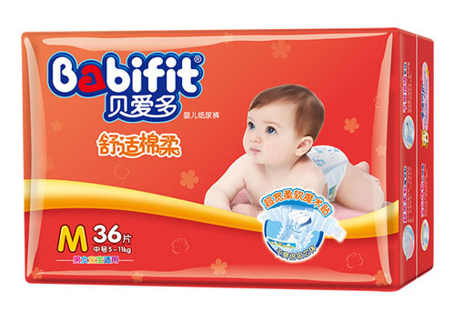 貝愛(ài)多舒適棉柔紙尿褲M(mǎn)碼36片大包裝