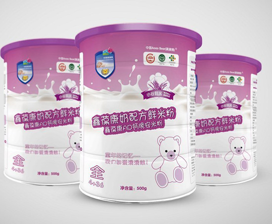 澳澳熊鑫葆康A(chǔ)D鈣晚安米粉