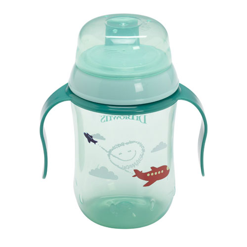 布朗博士9安士硬吸嘴學(xué)飲杯綠色