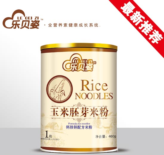 樂(lè)貝姿鈣鐵鋅玉米胚芽米粉1段