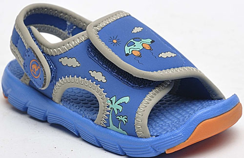 駱駝兒童沙灘鞋藍色
