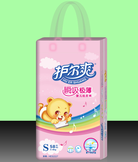 護(hù)爾爽瞬吸極薄嬰兒紙尿褲S碼58片