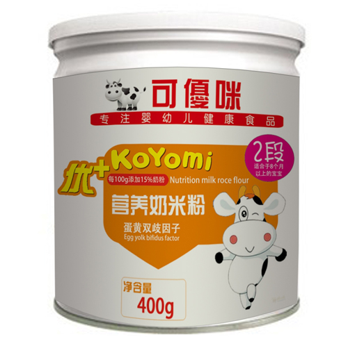 可優(yōu)咪優(yōu)+蛋黃雙歧因子營(yíng)養(yǎng)奶米粉2段