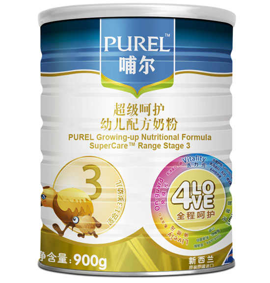 哺爾超級(jí)呵護(hù)幼兒配方奶粉3段