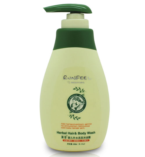 潤菲嬰兒植物補(bǔ)水洗發(fā)沐浴露260ml