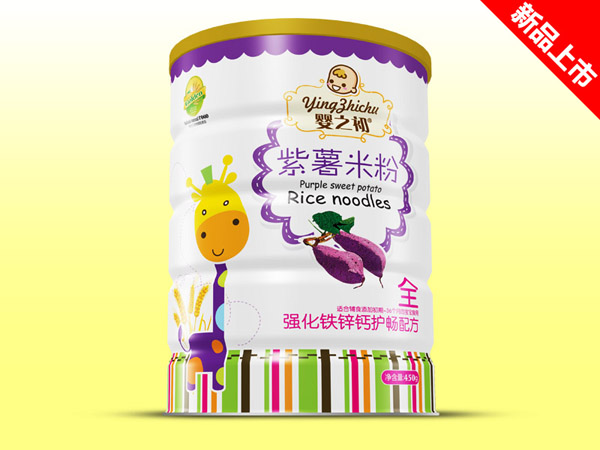 嬰之初強(qiáng)化鐵鋅鈣護(hù)暢紫薯米粉鐵聽