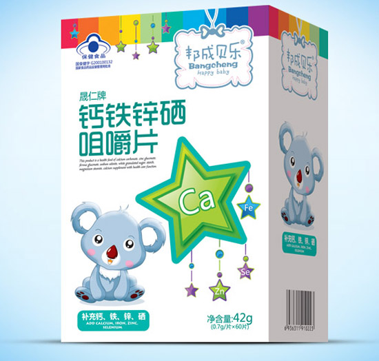 邦成貝樂鈣鐵鋅硒咀嚼片盒裝